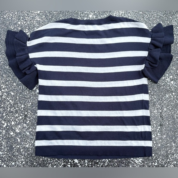 Ann Taylor Striped Ruffled Blouse Size Small - Picture 2 of 3